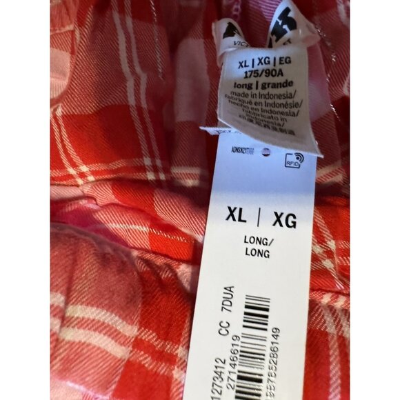 Victorias Secret XL Cotton Pajama Pants Pink Christmas Stripe Cabin Lounge NEW - Picture 14 of 14